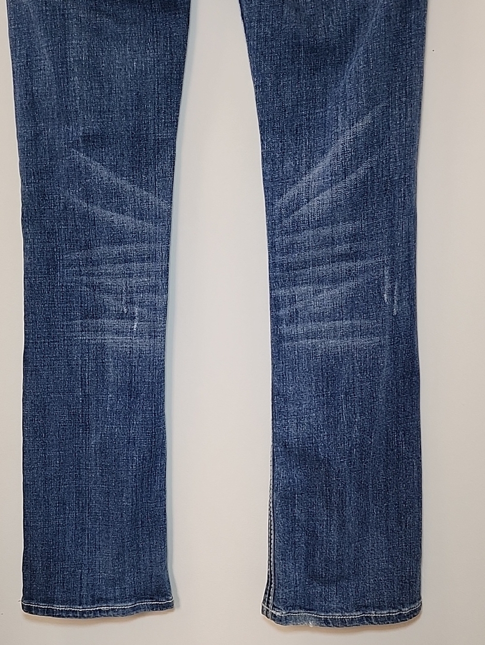 Rock & Roll Cowgirl Y2K Women's Dark Blue Studded Bootcut Jeans Size 27 - Picture 14 of 16